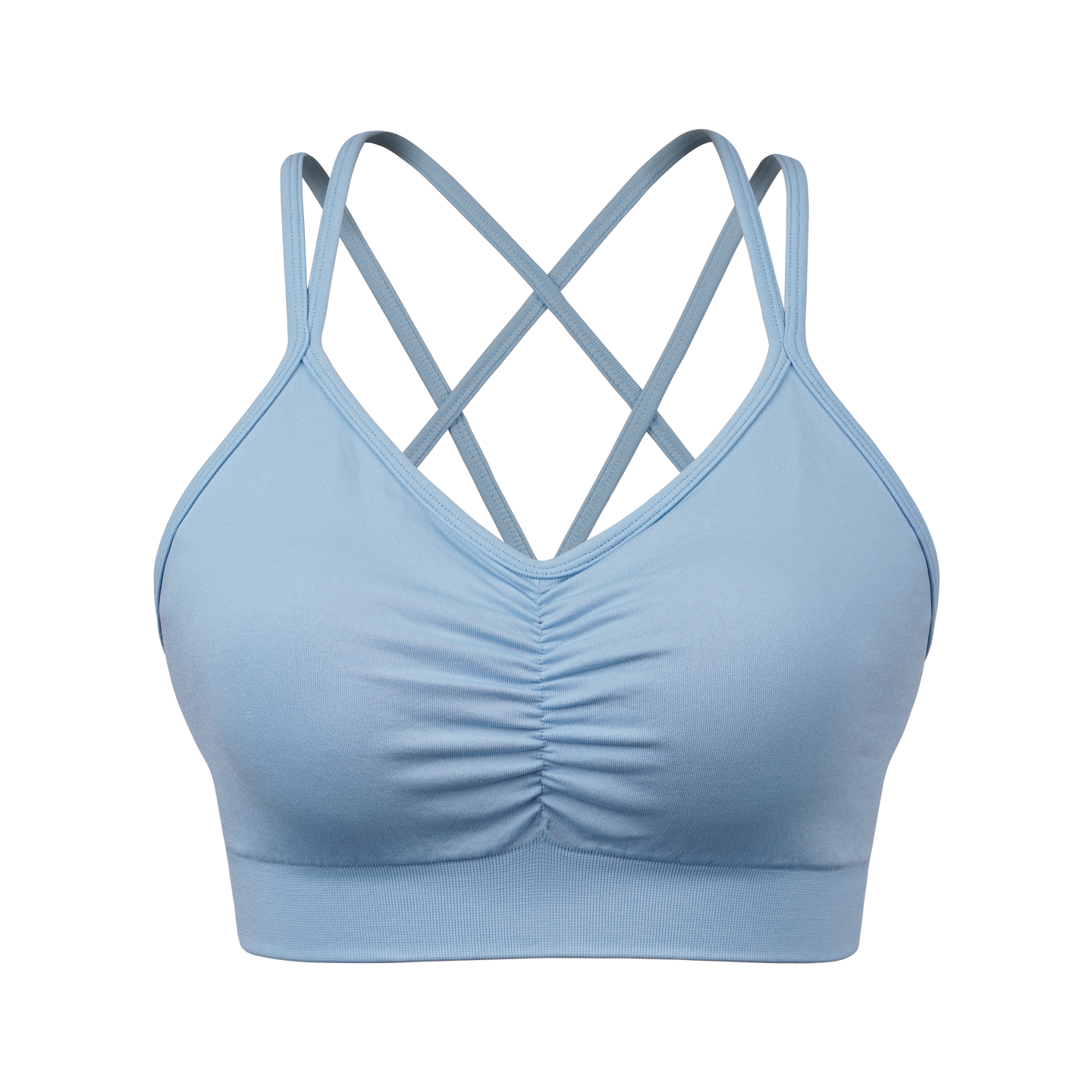 Sports Ruched V Neck Bra