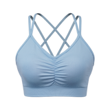 Sports Ruched V Neck Bra