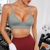Adjustable Spaghetti Strap V Neck Bra
