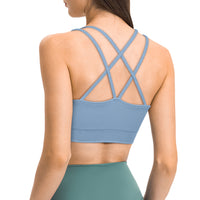 Sports Ruched V Neck Bra