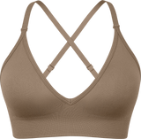 Adjustable Spaghetti Strap V Neck Bra