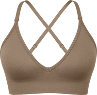Adjustable Spaghetti Strap V Neck Bra