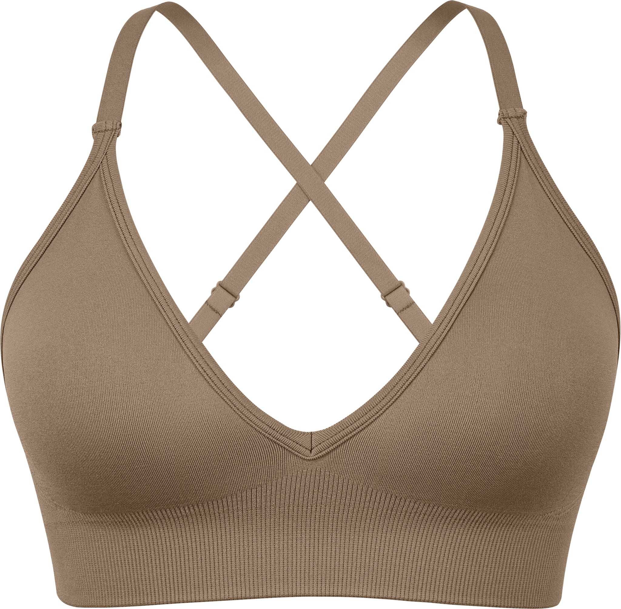 Adjustable Spaghetti Strap V Neck Bra