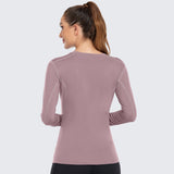 Women's Shirt Long Sleeve Dry Fit Workout Tops Haze Pink