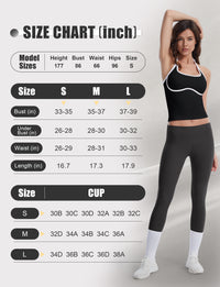Color Block Halter Tank Top with Built-in Bra