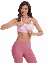 Contrast Trim Halter Tank Top