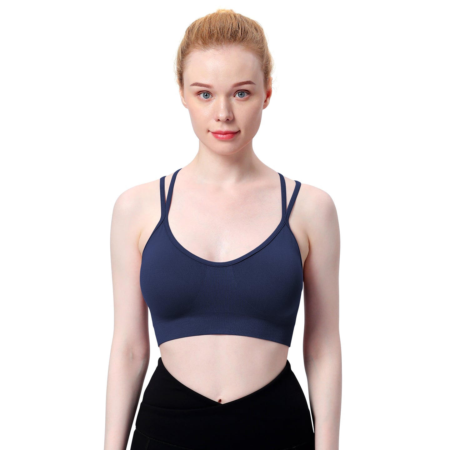 Cross Back Sports Bra Blue
