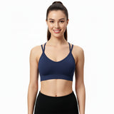 Cross Back Sports Bra Blue