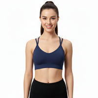 Cross Back Sports Bra Blue