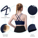 Cross Back Sports Bra Blue