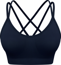 Cross Back Sports Bra Blue