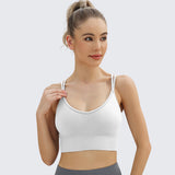 Cross Back Sports Bra For Women White