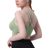 Cross Back Sports Bra Green