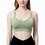 Cross Back Sports Bra Green