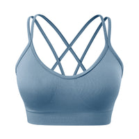 Cross Back Sports Bra Light Blue