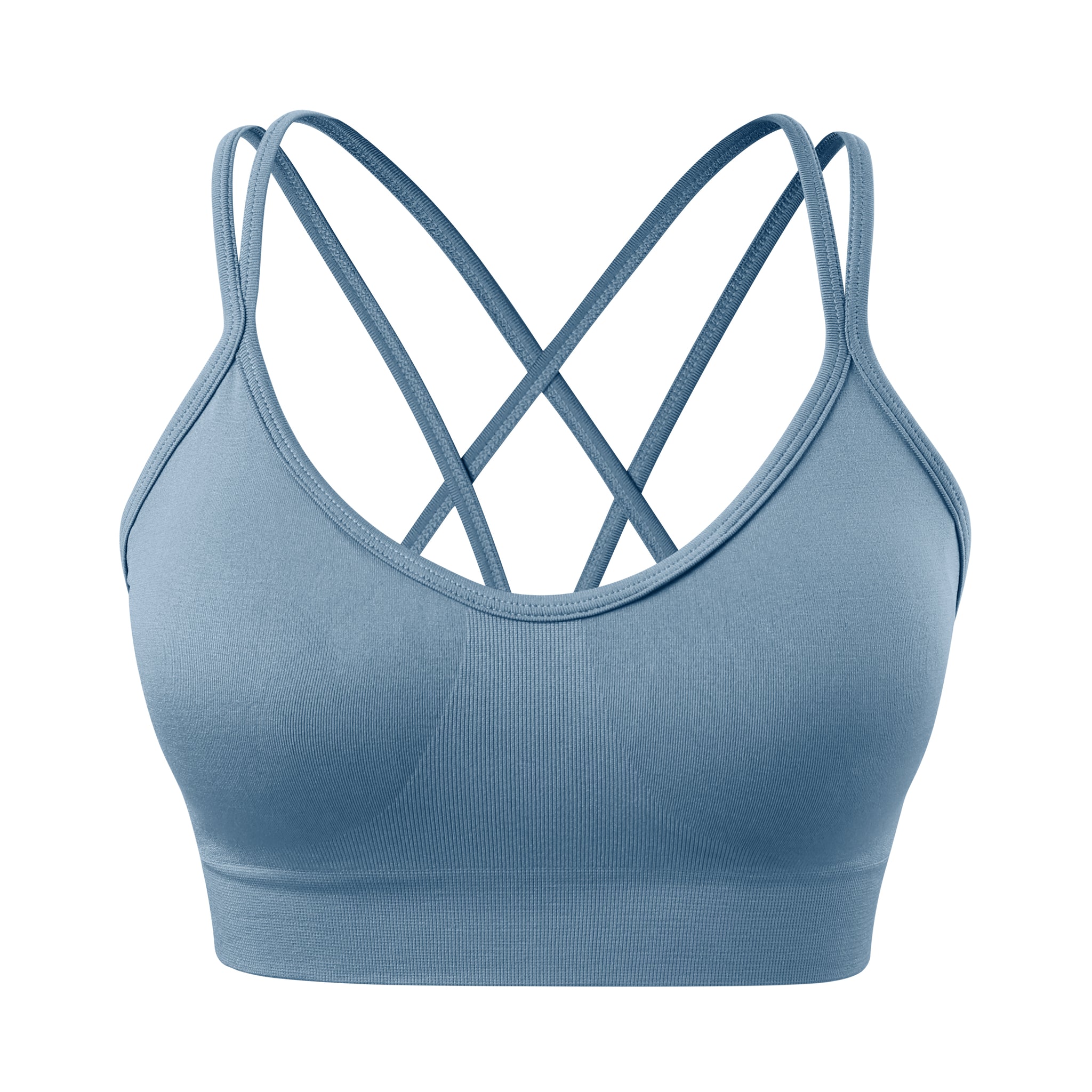 Cross Back Sports Bra Light Blue
