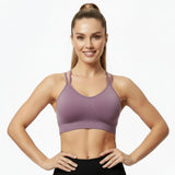 Cross Back Sports Bra Light Purple