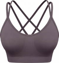 Cross Back Sports Bra Light Purple