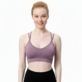 Cross Back Sports Bra Light Purple
