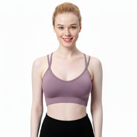 Cross Back Sports Bra Light Purple