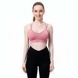 Cross Back Sports Bra Pink