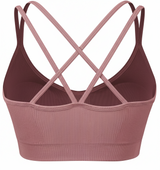 Cross Back Sports Bra Pink