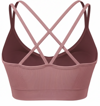 Cross Back Sports Bra Pink