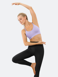 Cross Back Sports Bra Purple