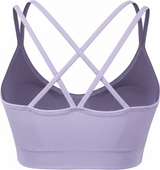 Cross Back Sports Bra Purple