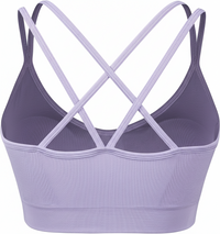 Cross Back Sports Bra Purple