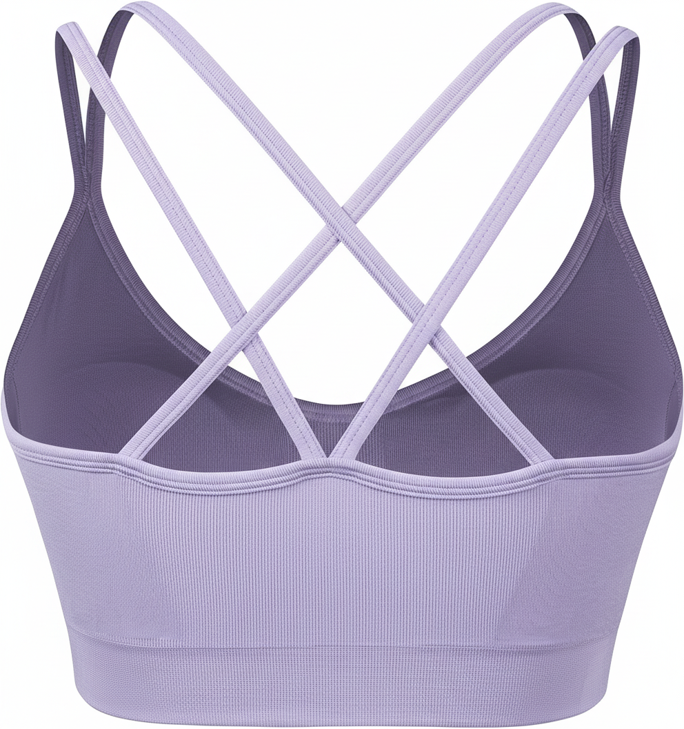 Cross Back Sports Bra Purple