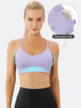 Cross Back Sports Bra Purple