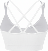 Cross Back Sports Bra White