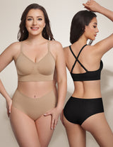 Deep V Wireless Comfortable Bra