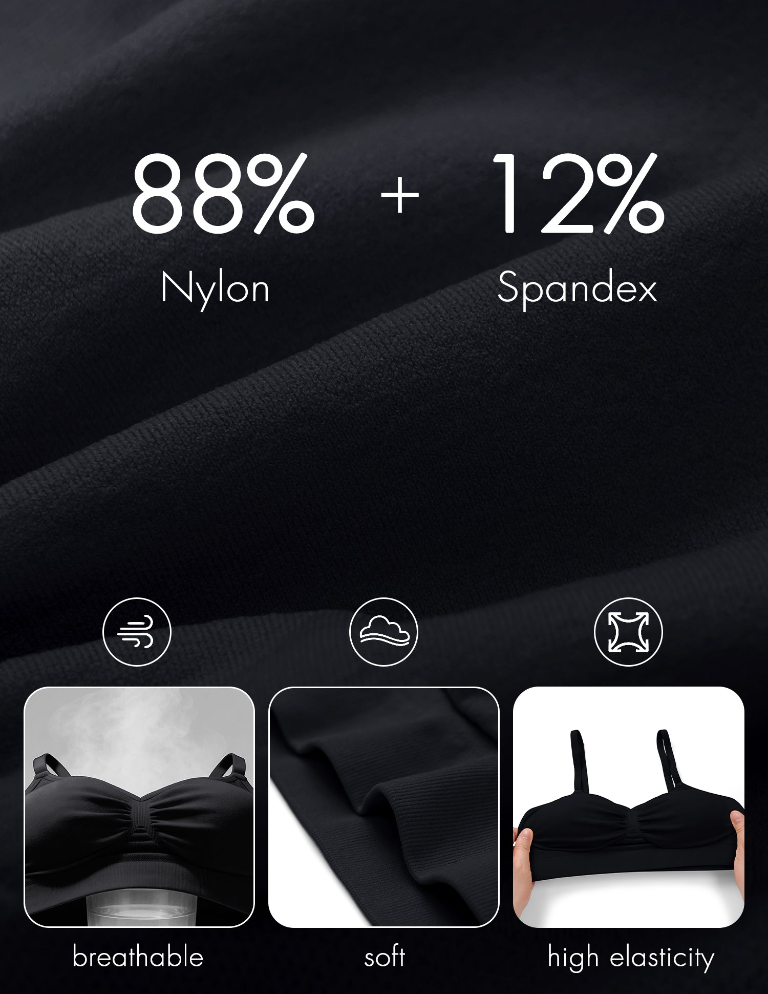 Deep V Wireless Comfortable Bra
