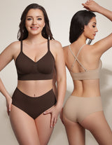 Deep V Wireless Comfortable Bra