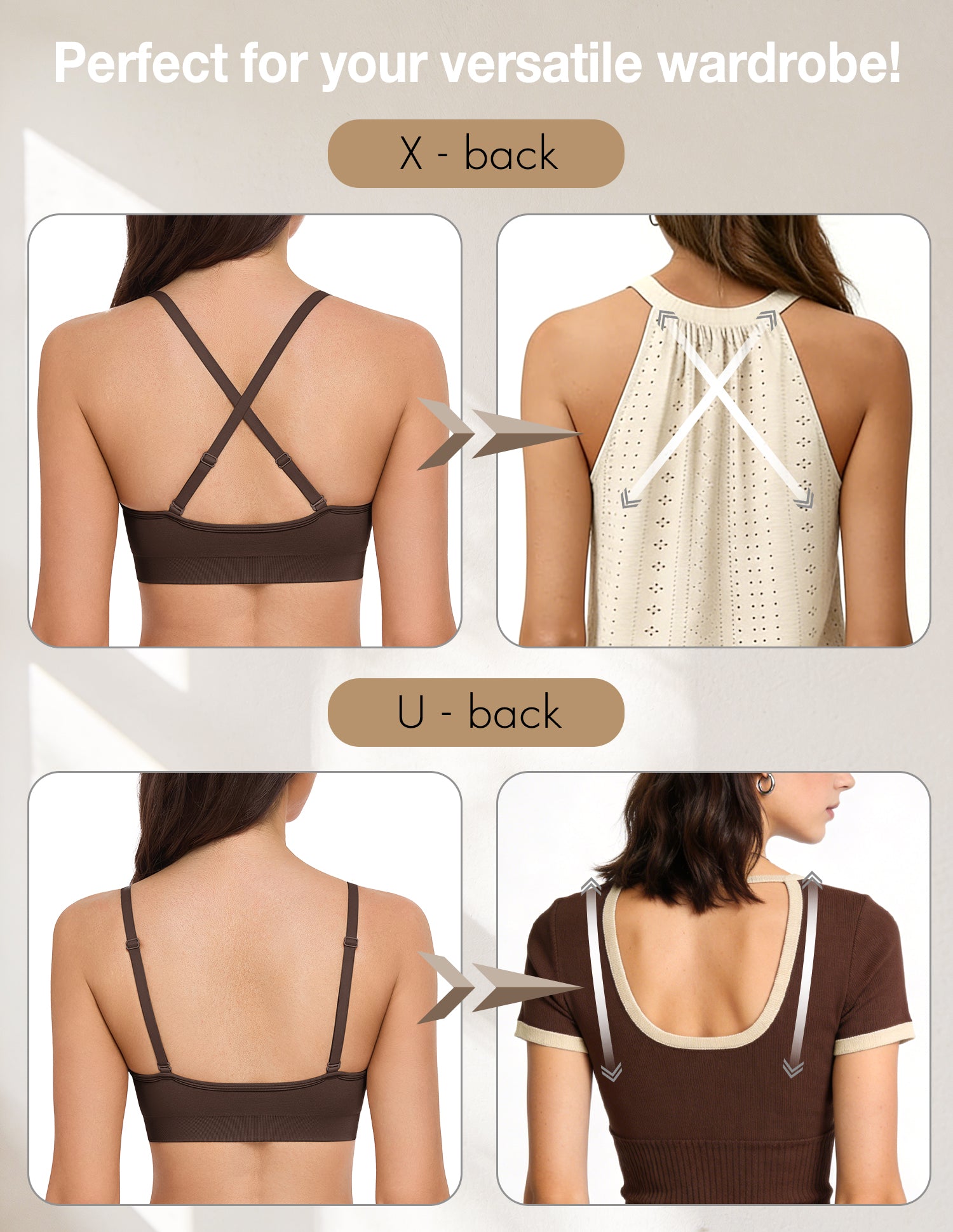 Deep V Wireless Comfortable Bra
