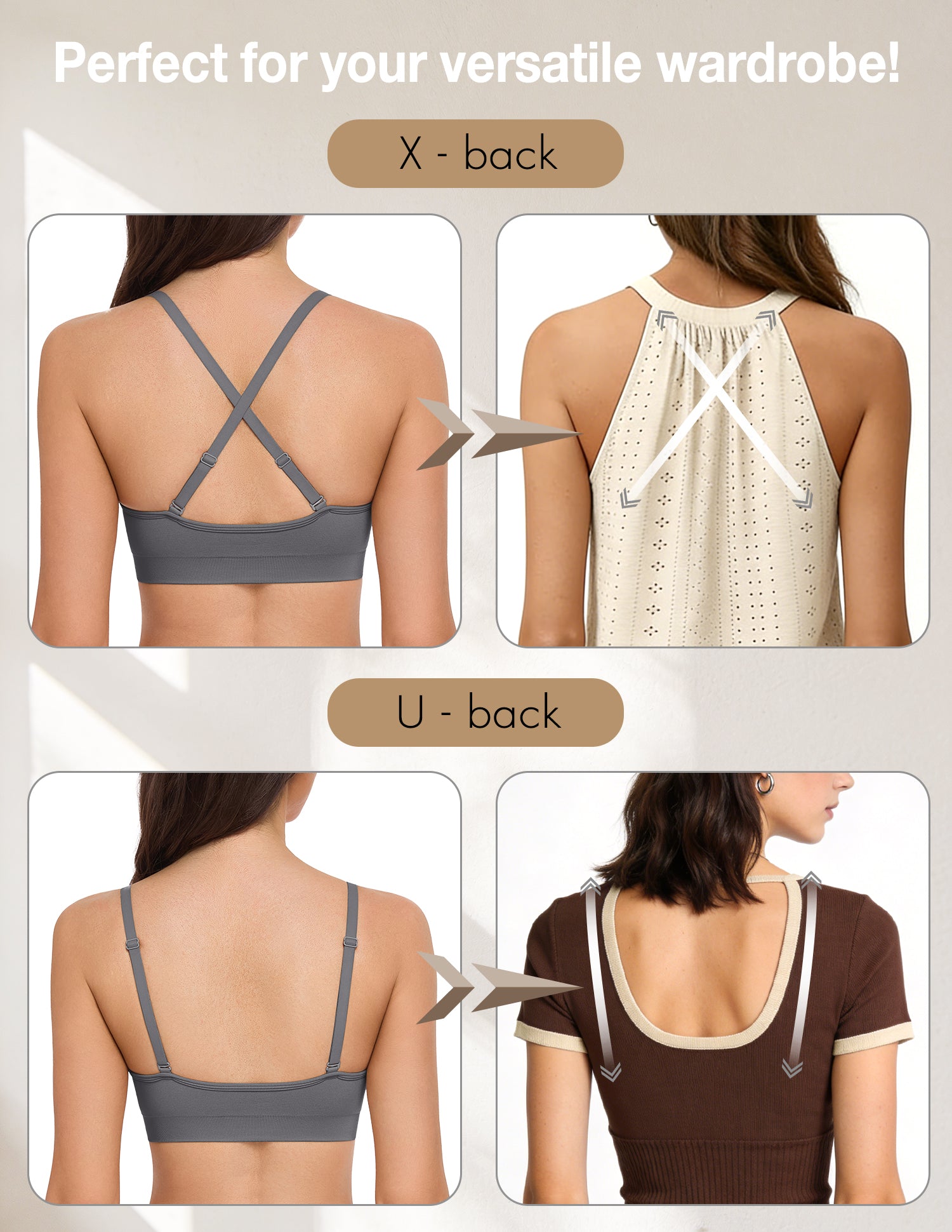 Deep V Wireless Comfortable Bra