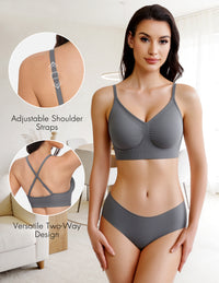 Deep V Wireless Comfortable Bra