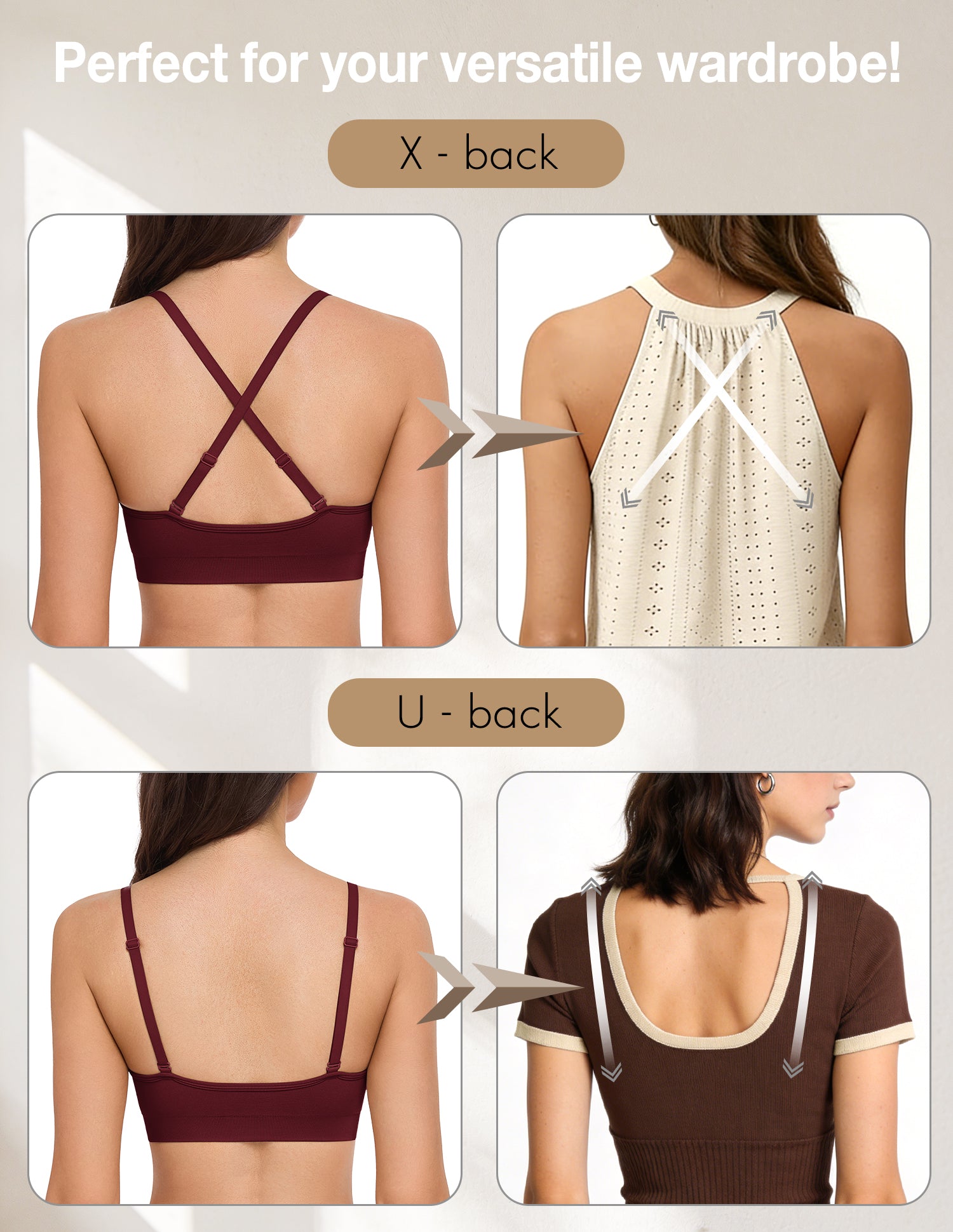 Deep V Wireless Comfortable Bra