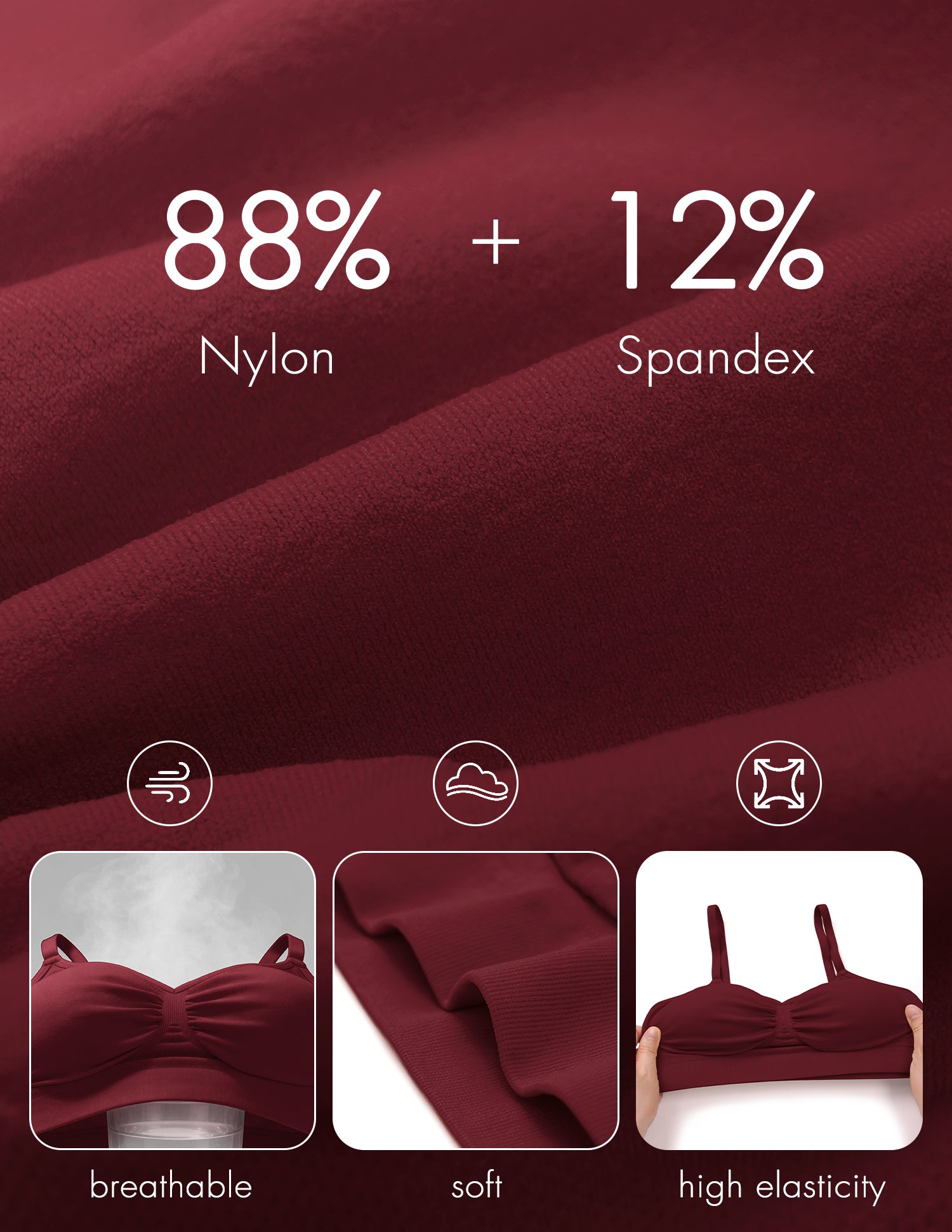 Deep V Wireless Comfortable Bra