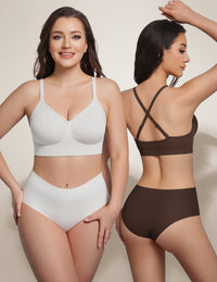 Deep V Wireless Comfortable Bra