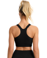 Front Zip High Support Sports Bra