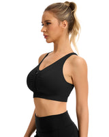 Front Zip High Support Sports Bra