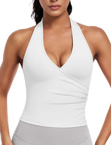 Halter V-Neck Wrap Workout Tank Top