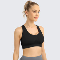 Racerback Sports Bra for Women Black