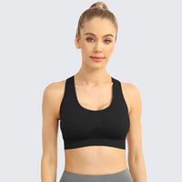 Racerback Sports Bra for Women Black