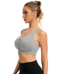 Shockproof Zip Front Workout Bra