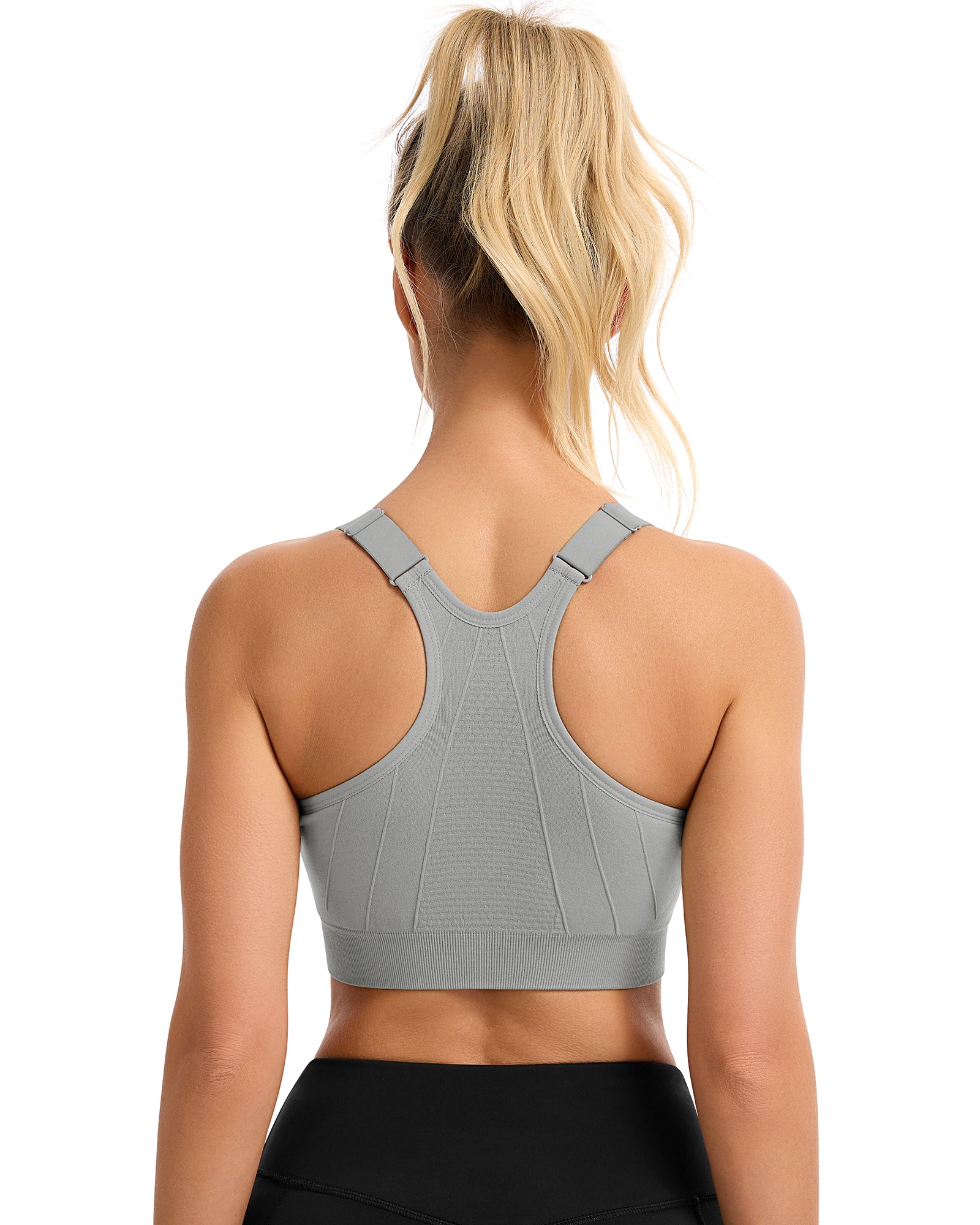Shockproof Zip Front Workout Bra