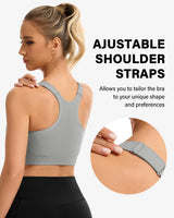 Shockproof Zip Front Workout Bra